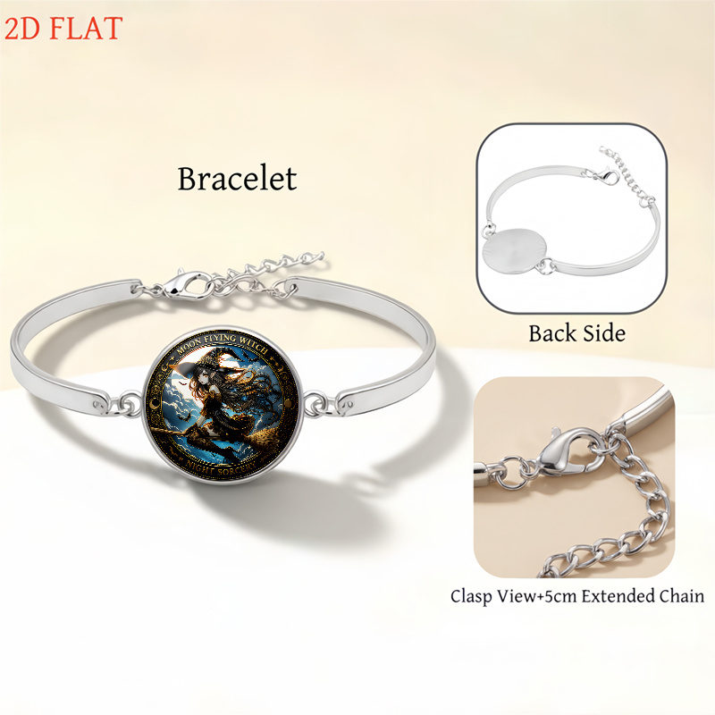 5pc Flying Witch Themed Jewellery Set
